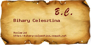 Bihary Celesztina névjegykártya